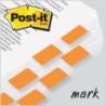 Zakładki indeksujące POST-IT (680-O2EU), PP, 25,4x43,2mm, 2x50 kart., pomarańczowy