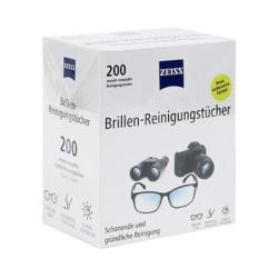 Chusteczki do czyszczenia okularów i wyświetlaczy ZEISS, 200 szt., białe