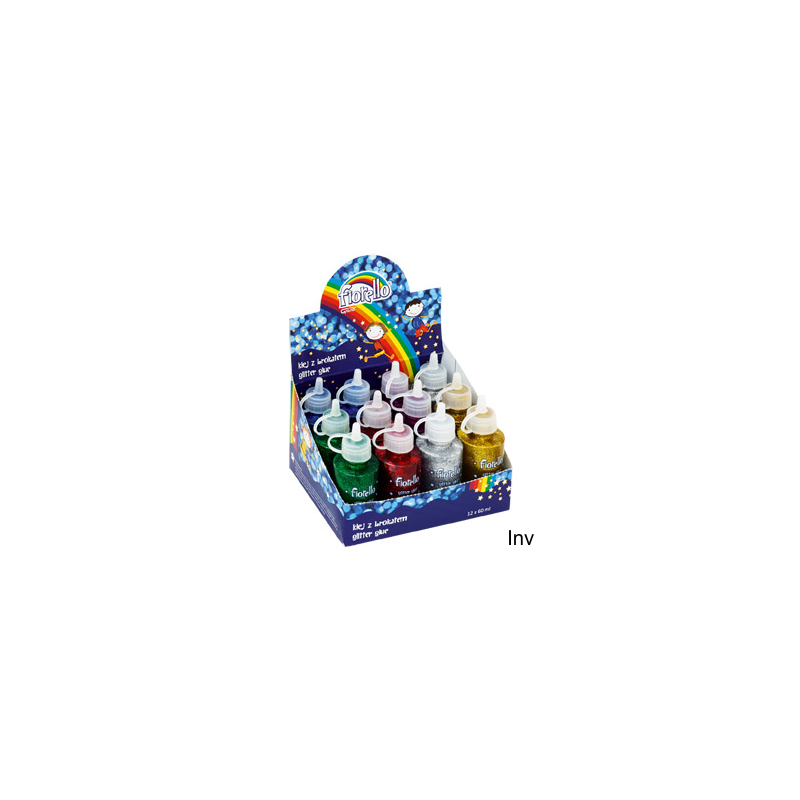 Fiorello Klej brokatowy GR-BK60, 12 sztuk po 60 ml