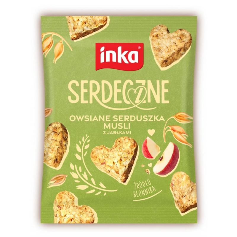 PAKIET Musli INKA, owsiane serduszka z jabłkami, 50g