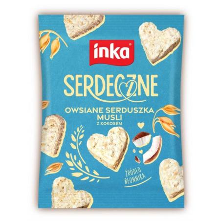 PAKIET Musli INKA, owsiane serduszka z kokosem, 50g