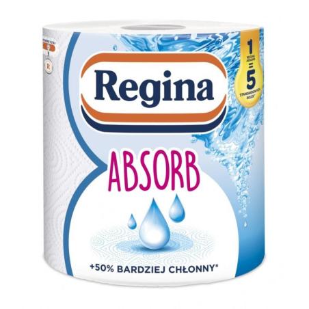 Ręcznik papierowy REGINA Absorb, 3-warstwowy, 50,6m, 220 listków, 1 rolka, biały