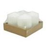 Świeca słupek ryflowana DONAU HOME Standard, 60x80mm, 4 szt., biała