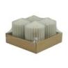 Świeca słupek ryflowana DONAU HOME Standard, 60x80mm, 4 szt., jasnoszara