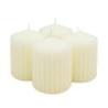 Świeca słupek ryflowana DONAU HOME Standard, 60x80mm, 4 szt., kremowa