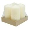 Świeca słupek ryflowana DONAU HOME Standard, 60x120mm, 4 szt., kremowa