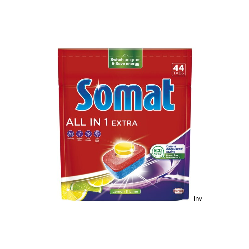 SOMAT Tabletki do zmywarki 44 sztuki All in one Extra Lemon