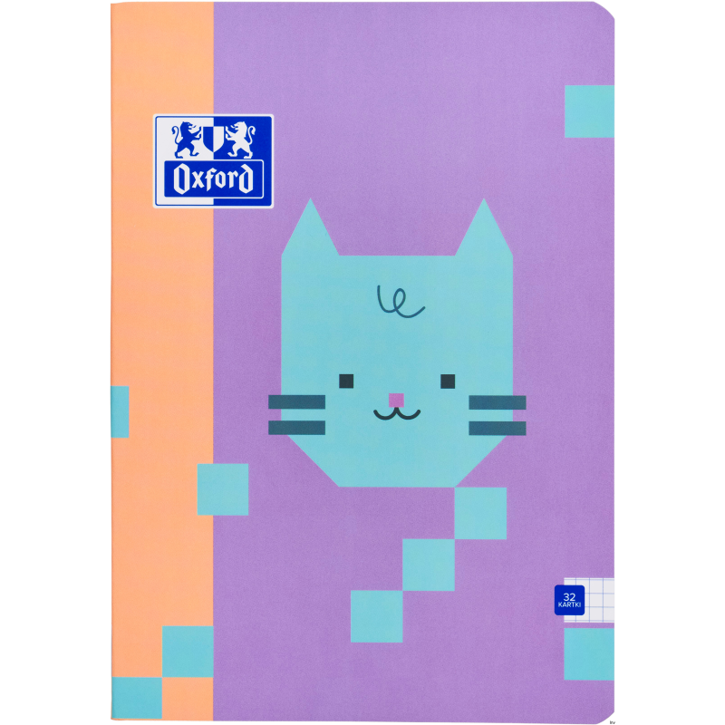 Zeszyt Oxford ZOO Blocks A5, 32 kartki, kratka, bez marginesu, papier Optik Paper+