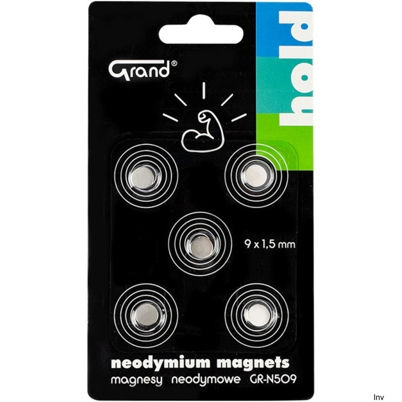 Magnes neodymowy GR-N509 9mm, 5 sztuk GRAND