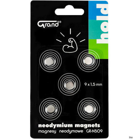 Magnes neodymowy GR-N509 9mm, 5 sztuk GRAND
