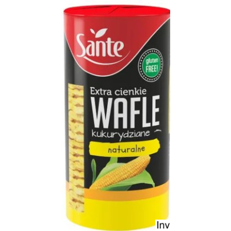 Extra Cienkie Wafle Kukurydziane 120g SANTE