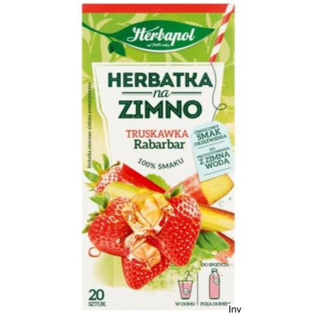 Herbata HERBAPOL NA ZIMNO Truskawka & Rabarbar (20 saszetek)