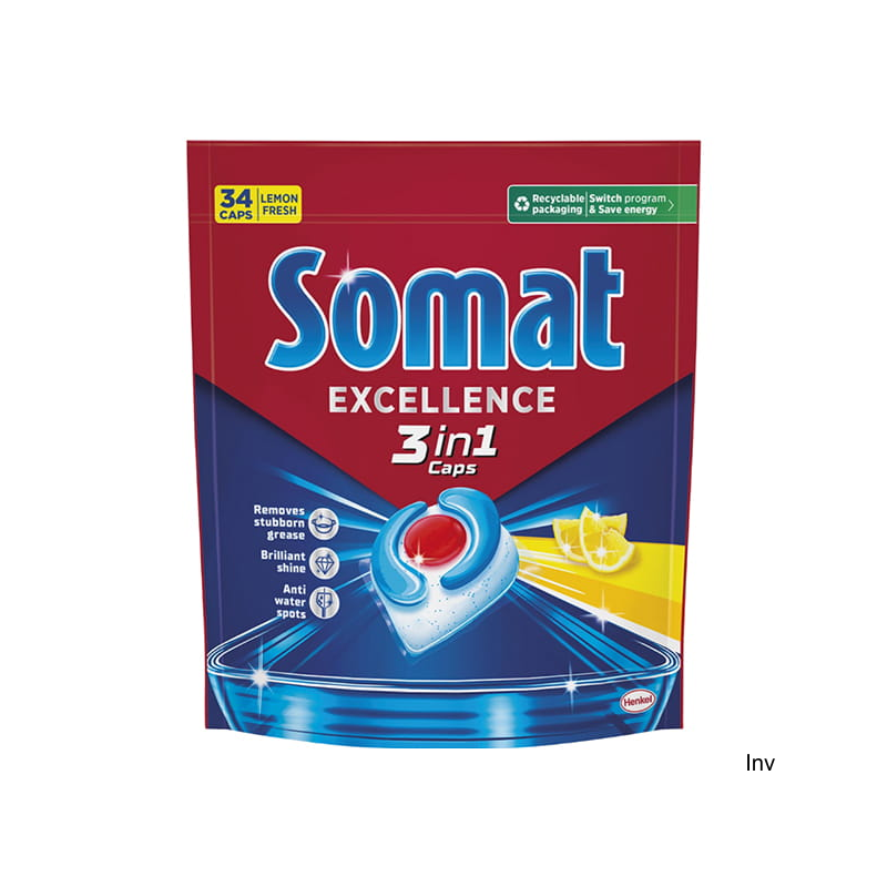 SOMAT Tabletki do zmywarek EXCELLENCE 3IN1 34 Lemon 32587