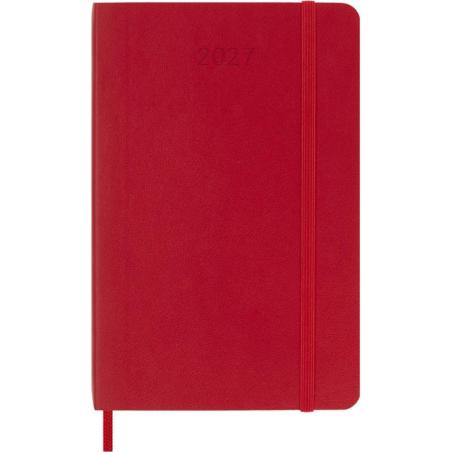Kalendarz tygodniowy MOLESKINE 2027, 12M, P, 9x14cm, miękka oprawa, scarlet red