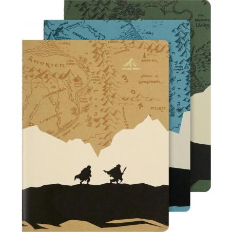 Zestaw 3 zeszytów MOLESKINE Cahier 2026 LOTR, XL, 19x25cm