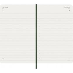 Kalendarz dzienny MOLESKINE 2027, 12M, L, 13x21cm, miękka oprawa, myrtle green
