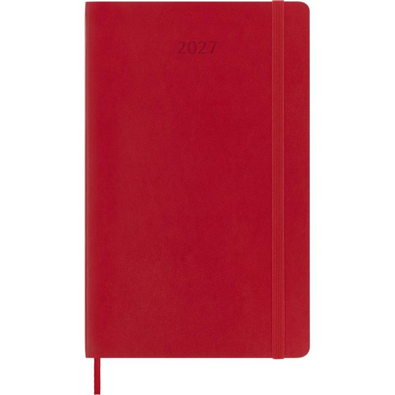 Kalendarz dzienny MOLESKINE 2027, 12M, L, 13x21cm, miękka oprawa, scarlet red