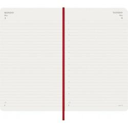 Kalendarz dzienny MOLESKINE 2027, 12M, L, 13x21cm, miękka oprawa, scarlet red