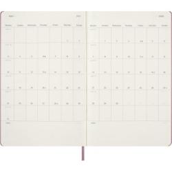 Kalendarz dzienny Moleskine 2027, 12M, L 13 × 21 cm, twarda oprawa, różowy Majestic Pink