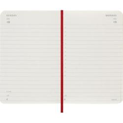 Kalendarz dzienny MOLESKINE 2027, 12M, P, 9x14cm, miękka oprawa, scarlet red
