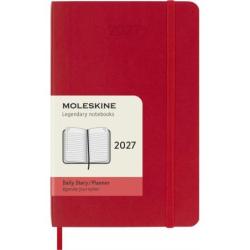 Kalendarz dzienny MOLESKINE 2027, 12M, P, 9x14cm, miękka oprawa, scarlet red