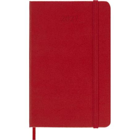 Kalendarz dzienny MOLESKINE 2027, 12M, P, 9x14cm, twarda oprawa, scarlet red