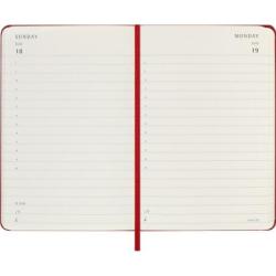 Kalendarz dzienny MOLESKINE 2027, 12M, P, 9x14cm, twarda oprawa, scarlet red
