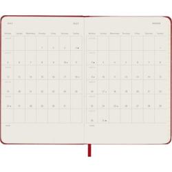 Kalendarz dzienny MOLESKINE 2027, 12M, P, 9x14cm, twarda oprawa, scarlet red