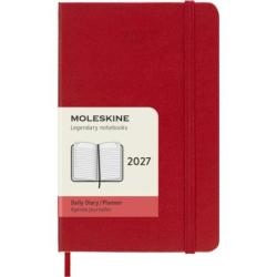Kalendarz dzienny MOLESKINE 2027, 12M, P, 9x14cm, twarda oprawa, scarlet red