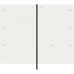 Kalendarz tygodniowy horyzontalny MOLESKINE 2027, 12M, L, 13x21cm, miękka oprawa, czarny
