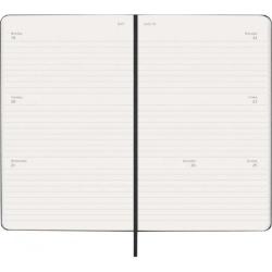 Kalendarz tygodniowy horyzontalny MOLESKINE 2027, 12M, L, 13x21cm, twarda oprawa, czarny
