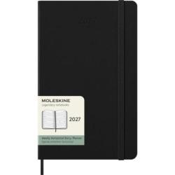 Kalendarz tygodniowy horyzontalny MOLESKINE 2027, 12M, L, 13x21cm, twarda oprawa, czarny