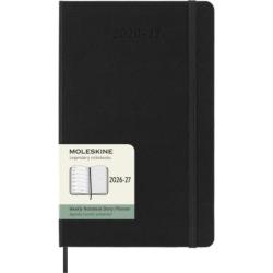 Kalendarz tygodniowy MOLESKINE 2026/27, 18M, L, 13x21cm, twarda oprawa, czarny