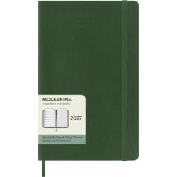 Kalendarz tygodniowy MOLESKINE 2027, 12M, L, 13x21cm, miękka oprawa, myrtle green