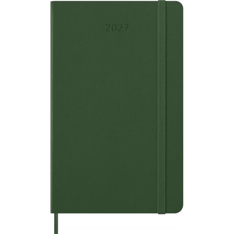 Kalendarz tygodniowy MOLESKINE 2027, 12M, L, 13x21cm, twarda oprawa, myrtle green