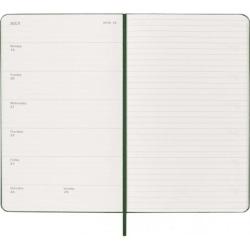 Kalendarz tygodniowy MOLESKINE 2027, 12M, L, 13x21cm, twarda oprawa, myrtle green