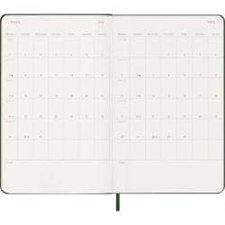 Kalendarz tygodniowy MOLESKINE 2027, 12M, L, 13x21cm, twarda oprawa, myrtle green