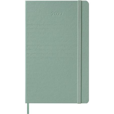 Kalendarz tygodniowy MOLESKINE 2027, 12M, L, 13x21cm, twarda oprawa, Sage Green