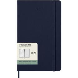Kalendarz tygodniowy MOLESKINE 2027, 12M, L, 13x21cm, twarda oprawa, sapphire blue