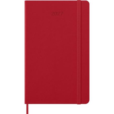 Kalendarz tygodniowy MOLESKINE 2027, 12M, L, 13x21cm, twarda oprawa, scarlet red