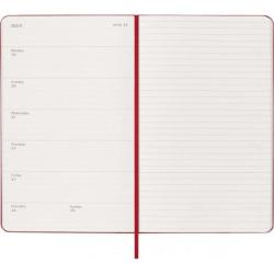 Kalendarz tygodniowy MOLESKINE 2027, 12M, L, 13x21cm, twarda oprawa, scarlet red