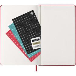 Kalendarz tygodniowy MOLESKINE 2027, 12M, L, 13x21cm, twarda oprawa, scarlet red