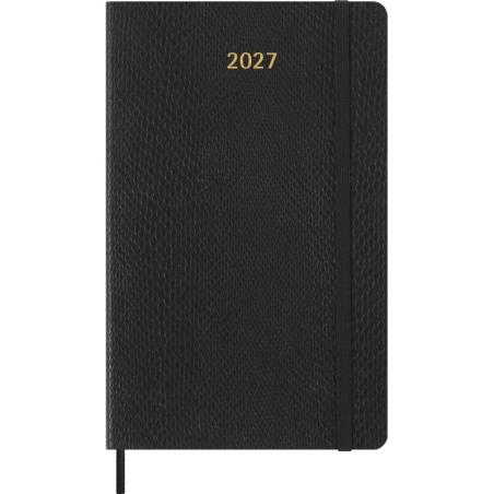 Kalendarz tygodniowy MOLESKINE 2027, 12M, L, 13x21cm, edycja limitowana, syntetyczna skóra węża, box, czarny