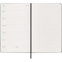 Kalendarz tygodniowy MOLESKINE 2027, 12M, L, 13x21cm, twarda oprawa, czarny