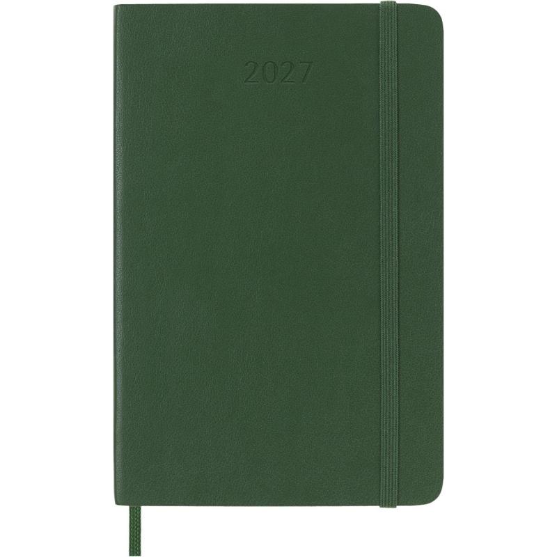 Kalendarz tygodniowy MOLESKINE 2027, 12M, P, 9x14cm, miękka oprawa, myrtle green