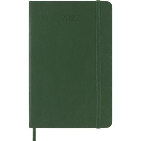 Kalendarz tygodniowy MOLESKINE 2027, 12M, P, 9x14cm, miękka oprawa, myrtle green
