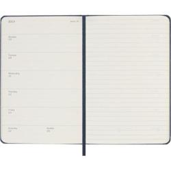 Kalendarz tygodniowy MOLESKINE 2027, 12M, P, 9x14cm, twarda oprawa, sapphire blue