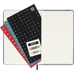 Kalendarz tygodniowy MOLESKINE 2027, 12M, P, 9x14cm, twarda oprawa, sapphire blue