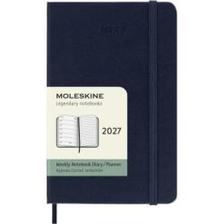 Kalendarz tygodniowy MOLESKINE 2027, 12M, P, 9x14cm, twarda oprawa, sapphire blue