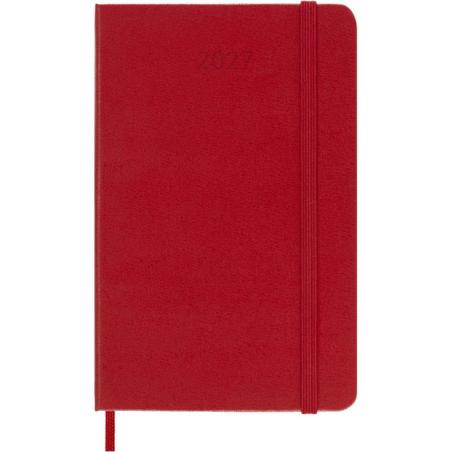 Kalendarz tygodniowy MOLESKINE 2027, 12M, P, 9x14cm, twarda oprawa, scarlet red